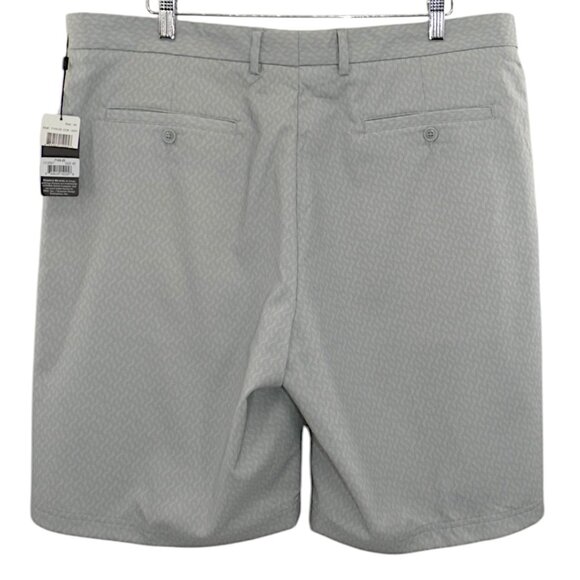 NWT Pebble Beach Golf Shorts Men's Size 40 Gray Geo Dry-Luxe Performance Stretch - Picture 2 of 8